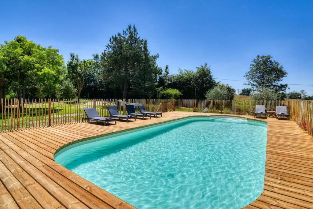 Chalet De Charme Avec Piscine Aurade Exterior foto