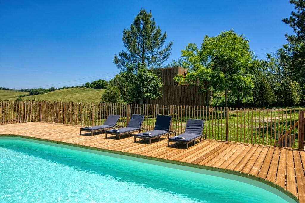 Chalet De Charme Avec Piscine Aurade Exterior foto